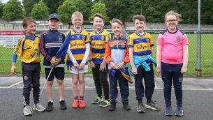 <p>U-10 players from Boyle GAA Club who got to meet the Roscommon senior football team at a training session in Abbey Park, Boyle, on Saturday morning. Picture: Bernie O'Farrell</p>