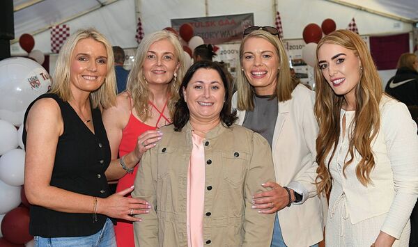 Orla Carthy, Lorraine McGarry, Anita McCormack, Clodagh Glavin and Elaine Jennings, Tulsk, pictured at Tulsk Hooley pictured at the Tulsk Hooley to mark the opening of Tulsk GAA Club’s new training pitch and other facilities. Pic: Gerard O’Loughlin Orla Carthy, Lorraine McGarry, Anita McCormack, Clodagh Glavin and Elaine Jennings, Tulsk, pictured at Tulsk Hooley pictured at the Tulsk Hooley to mark the opening of Tulsk GAA Club’s new training pitch and other facilities. Pic: Gerard O’Loughlin