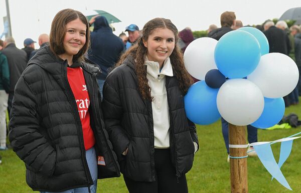 Abigeal Naughton and Aoibhinn Scott at the recent Moore United FC 50th anniversary celebrations in Falty. Pic: Gerard O'Loughlin 