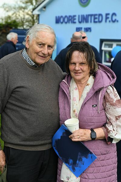 Jimmy and Irene Kenny, Ballydangan, at the recent Moore United FC 50th anniversary celebrations in Falty. Pic: Gerard O'Loughlin 