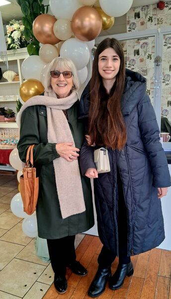 Pictured at the 20th anniversary of Pure Flowers, Bridge Street, Boyle last weekend were Sue Curtis and Anya Shaklieina. Pic: Noreen Gaffney
