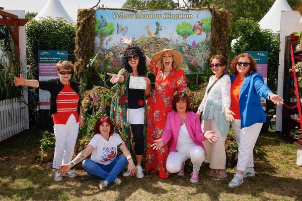 Pictured showcasing their Postcard Garden, proudly supported by Tirlán CountryLife, at Bord Bia Bloom 2026 were Rosemary Carthy, Ann Hill, Nicola Bowers, Kathleen Dempsey, Emel Osman, and Teresa Dempsey from the Celtic Eye Art Group and Karst Farming Network, East Galway and South Roscommon, creators of ‘Yellow Meadow Kingdom’, a garden inspired by the Yellow Meadow Ant and the vital role it plays in the Karst landscape with Tirlán CountryLife Ambassador Bláthnaid Treacy. Pictured showcasing their Postcard Garden, proudly supported by Tirlán CountryLife, at Bord Bia Bloom 2026 were Rosemary Carthy, Ann Hill, Nicola Bowers, Kathleen Dempsey, Emel Osman, and Teresa Dempsey from the Celtic Eye Art Group and Karst Farming Network, East Galway and South Roscommon, creators of ‘Yellow Meadow Kingdom’, a garden inspired by the Yellow Meadow Ant and the vital role it plays in the Karst landscape with Tirlán CountryLife Ambassador Bláthnaid Treacy.