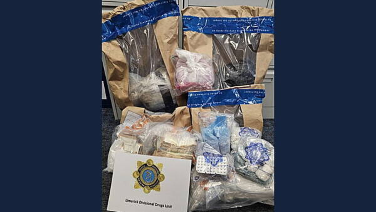Man (20s) arrested after almost €1 million in cash and drugs seized in Limerick