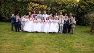 <p> Children from The Don NS, Fairymount NS and Tibohine NS who recently received their First Holy Communion. They are pictured here with clergy and teachers. Pic: Breda Durr</p> <p> Children from The Don NS, Fairymount NS and Tibohine NS who recently received their First Holy Communion. They are pictured here with clergy and teachers. Pic: Breda Durr</p>