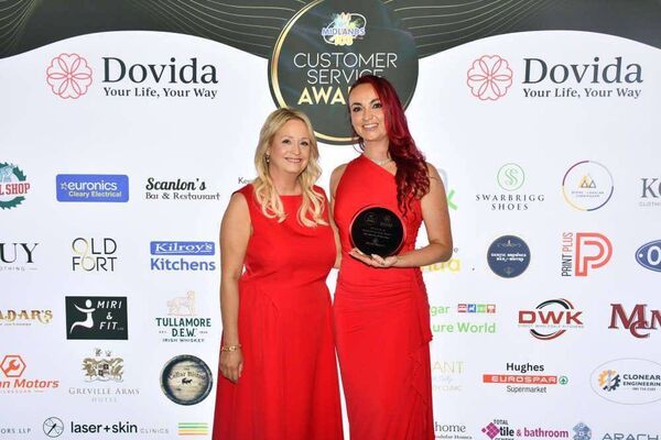 Kiltoom business owner Sionann O’Reilly Collins, aka The Hairy Godmother (dog grooming) won the Midlands 103 Customer Service Pet Service of the Year award last week. Sionann is pictured here with Lorraine McLoughlin, Dovida, the main sponsor. Sionann says she “ works hard to create a friendly, reliable, and reassuring experience for both the dog and the owner. Many owners are nervous about leaving their pets with someone new, so I take time to listen, understand each dog’s needs, discuss the groom clearly, and make sure owners feel confident that their pet is in safe hands. I want every dog to leave the salon looking, feeling, and smelling their best — fluffy, happy, and well cared for.” Kiltoom business owner Sionann O’Reilly Collins, aka The Hairy Godmother (dog grooming) won the Midlands 103 Customer Service Pet Service of the Year award last week. Sionann is pictured here with Lorraine McLoughlin, Dovida, the main sponsor. Sionann says she “ works hard to create a friendly, reliable, and reassuring experience for both the dog and the owner. Many owners are nervous about leaving their pets with someone new, so I take time to listen, understand each dog’s needs, discuss the groom clearly, and make sure owners feel confident that their pet is in safe hands. I want every dog to leave the salon looking, feeling, and smelling their best — fluffy, happy, and well cared for.”