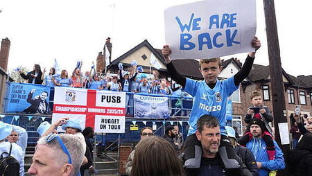 Coventry fans discover where Premier League journey resumes after 25 years away
