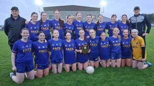 <p>The Clann na nGael U-14 girls' football panel and their management of David Kelly and Padraig Noone that edged out Boyle in a thrilling Division 1A League final in Kilglass on Thursday evening. </p>