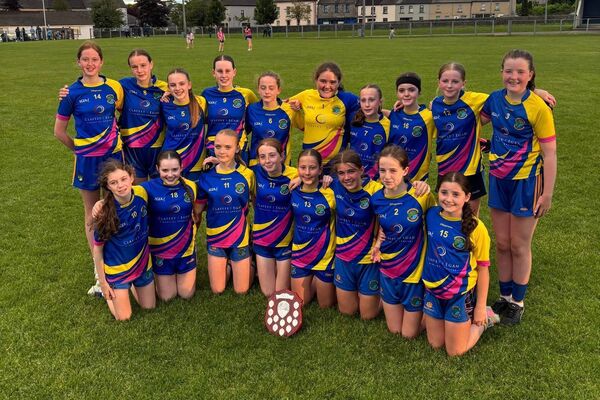 The Clann na nGael U-14 girls' football panel that captured Friday evening's Division 4B League title at Nash Park, Frenchpark. The Clann na nGael U-14 girls' football panel that captured Friday evening's Division 4B League title at Nash Park, Frenchpark.