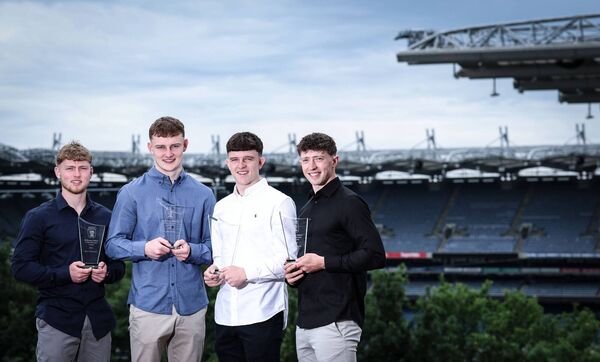 2026 Dalata Hotel Group GAA U-20 Footballer of the Year and Player of the Province award winners. L-r: Tyrone's Shea McDermott (Ulster), Roscommon's Eoghan Carthy (Connacht), Kerry's Gearóid White (Munster) and Kildare's Jimmy Lynch (Leinster). Picture: INPHO/Dan Sheridan 2026 Dalata Hotel Group GAA U-20 Footballer of the Year and Player of the Province award winners. L-r: Tyrone's Shea McDermott (Ulster), Roscommon's Eoghan Carthy (Connacht), Kerry's Gearóid White (Munster) and Kildare's Jimmy Lynch (Leinster). Picture: INPHO/Dan Sheridan