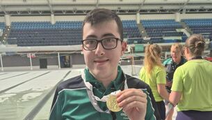 <p>Tibohine's Conor O'Brien won a gold medal in the pool at the Special Olympics Summer Games. Picture: Roscommon Special Olympics Club.</p> <p>Tibohine's Conor O'Brien won a gold medal in the pool at the Special Olympics Summer Games. Picture: Roscommon Special Olympics Club.</p>