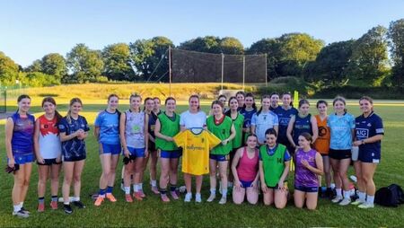 Irish international soccer star visits Roscommon minor ladies 