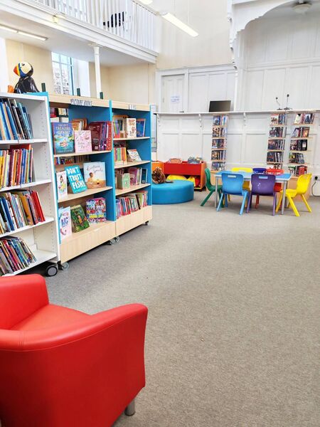 The temporary library in Boyle Courthouse opened earlier today, Wednesday. The temporary library in Boyle Courthouse opened earlier today, Wednesday.