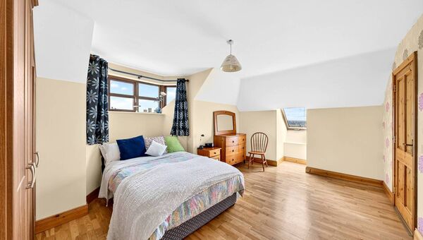 One of the impressive four bedrooms in the house.