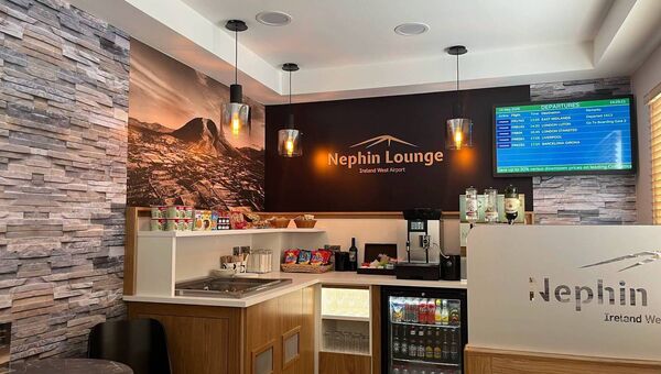 The quiet space before takeoff has a selection of snacks and beverages available. Pic: Ireland West Airport