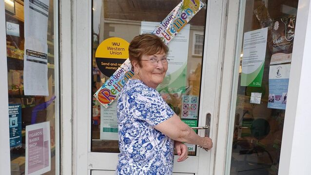 <p>Ballintubber’s postmistress of 20 years Mary Lennon locks the doors for the final time on Friday.</p>