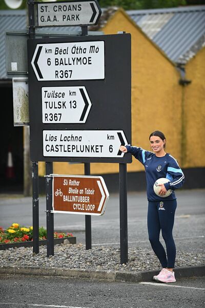 AT A CROSSROADS: In Ella Thompson's three seasons with the Roscommon intermediate ladies' football team, they have contested just one quarter-final and two relegation play-offs. Sunday's quarter-final against Leitrim, in the eyes of the St. Croan's defender, represents the ideal opportunity to reach for the stars. Pictures: Gerard O'Loughlin