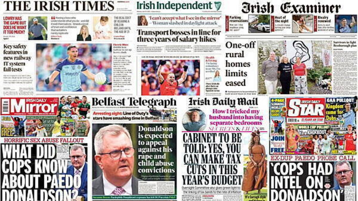 What the papers say: Monday's front pages