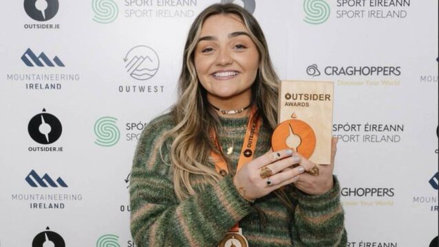 <p>Shauna McDonagh with her Outside Content Creator of the Year Award which she won in February. Pic: Shauna McDonagh Instagram page </p>