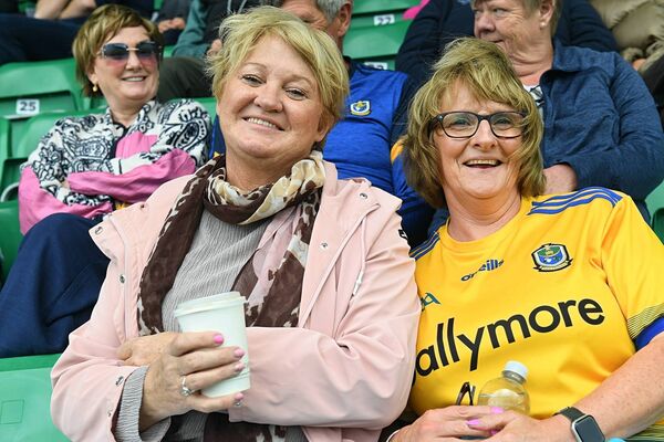 Maggie Curley and Maggie Gannon at Sunday's big intermediate ladies' football championship game at Carrick-on-Shannon. Pic: Gerard O’Loughlin Maggie Curley and Maggie Gannon at Sunday's big intermediate ladies' football championship game at Carrick-on-Shannon. Pic: Gerard O’Loughlin