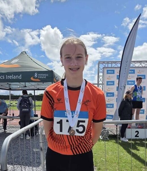 Chloe Claasen, Reeside AC, finished 3rd in the U-14 girls’ long jump at the National Juvenile Track and Field Championships.