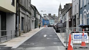 <p>Works on Church Street in Roscommon Town, which is now one way, have been partially completed. Pic: Gerard O'Loughlin</p>