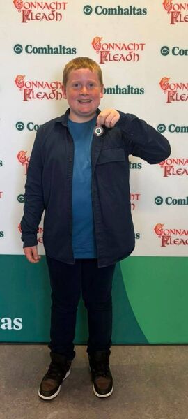 Patrick O'Dowd who won third place in U-12 Boys English Singing at the Connaught Fleadh 2026 in Mohill. 