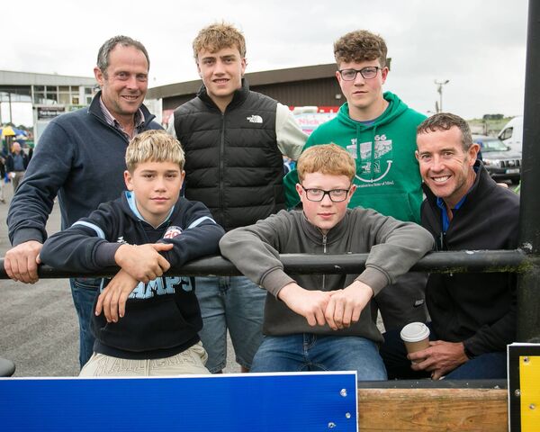 Pictured at Roscommon Racecourse last week were Louis, Ronan, Diarmuid, Ruben, Maitíu and Ray Hanly. Pic: Michelle Hughes Walsh Pictured at Roscommon Racecourse last week were Louis, Ronan, Diarmuid, Ruben, Maitíu and Ray Hanly. Pic: Michelle Hughes Walsh