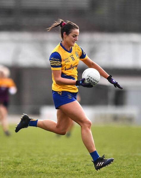 Jenny Higgins in action for Roscommon during her side's Division Three League final victory against Wexford at St. Brendan's Park, Birr, in 2022. Picture: Ben McShane/Sportsfile Jenny Higgins in action for Roscommon during her side's Division Three League final victory against Wexford at St. Brendan's Park, Birr, in 2022. Picture: Ben McShane/Sportsfile