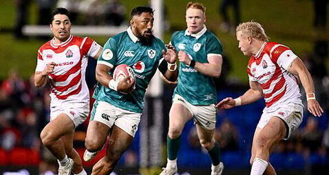 Sean Jansen scores on debut as Ireland secure bonus-point win over Japan