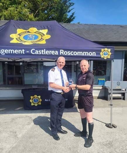 A presentation was also made to referee Larry Tiernan.