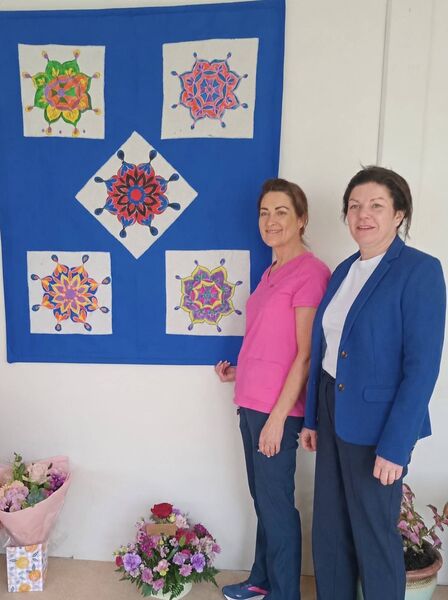 The art piece painted by the residents with staff of Sacred Heart Hospital. The art piece painted by the residents with staff of Sacred Heart Hospital.