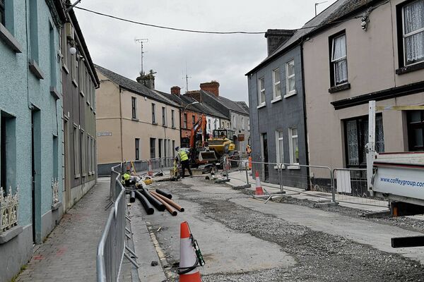 Work continue on the enhancement project on the upper half of Church Street in Roscommon Town. Pic: Gerard O'Loughlin Work continue on the enhancement project on the upper half of Church Street in Roscommon Town. Pic: Gerard O'Loughlin