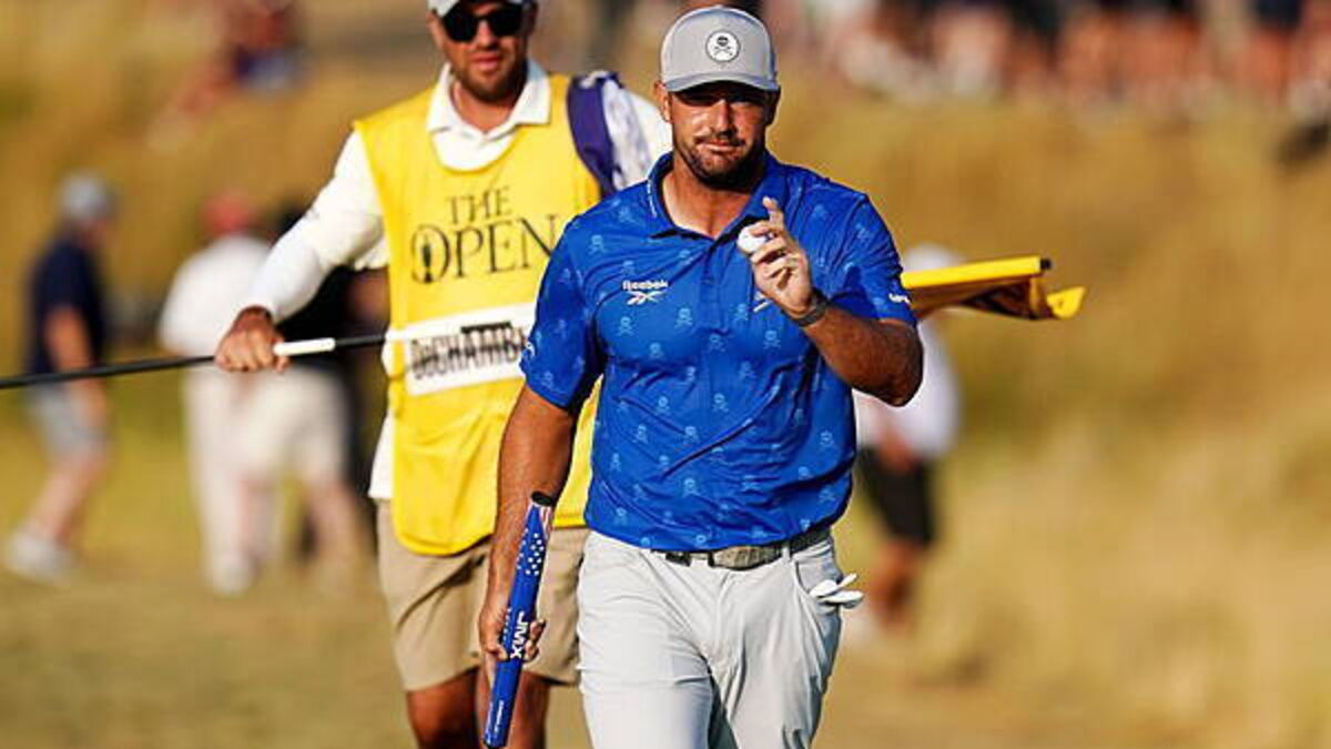 Bryson DeChambeau ‘fired up’ after two-shot penalty dents Open title chances