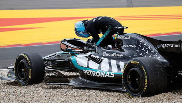 George Russell turns radio waves blue with rant after retirement from Belgian GP