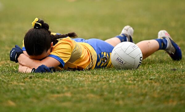 Chloe Mulryan is dejected after Roscommon are beaten by Cork in Saturday's ZuCar All-Ireland LGFA Minor A football final at Glenisk O'Connor Park, Tullamore. Picture: Seb Daly/Sportsfile Chloe Mulryan is dejected after Roscommon are beaten by Cork in Saturday's ZuCar All-Ireland LGFA Minor A football final at Glenisk O'Connor Park, Tullamore. Picture: Seb Daly/Sportsfile