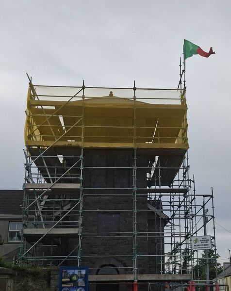 REMEMBERING JOHNNO: A Mayo flag flies over the late John O'Mahony's house in Ballaghaderreen in the lead-up to Sunday's All-Ireland senior football final. Picture: Liam Reynolds