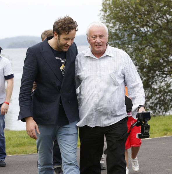 Chris O'Dowd, pictured with his father Sean a number of years ago before the special premiere screening of  'Moone Boy' in Lough Key Forest Park, Boyle. Pic. Robbie Reynolds/CPR