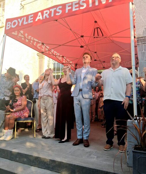 Beautiful entertainment for the large crowd at King House enjoying the launch of the 2026 Boyle Arts Festival with soprano singers and accompanying musicians. Pic: Noreen Gaffney Beautiful entertainment for the large crowd at King House enjoying the launch of the 2026 Boyle Arts Festival with soprano singers and accompanying musicians. Pic: Noreen Gaffney