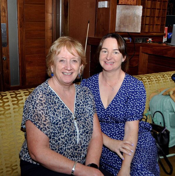 Ann Mannion and Dolores McSharry at a preview for 'Revolution', a new theatre piece that will be performed in Abbeyfield Hotel, in conjunction with the Ballagh Arts Festival. Pic: Liam Reynolds Ann Mannion and Dolores McSharry at a preview for 'Revolution', a new theatre piece that will be performed in Abbeyfield Hotel, in conjunction with the Ballagh Arts Festival. Pic: Liam Reynolds