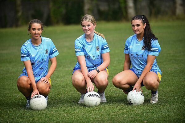 Niamh Watson, Leah McCawley, and Ciara Cunningham looking forward to the Roscommon intermediate ladies' football team's big game in Croke Park on Sunday. Picture: Gerard O'Loughlin Niamh Watson, Leah McCawley, and Ciara Cunningham looking forward to the Roscommon intermediate ladies' football team's big game in Croke Park on Sunday. Picture: Gerard O'Loughlin