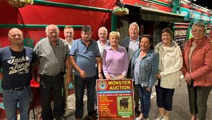 <p>Members of the Lecarrow Benevolent Fund committee at a previous auction.</p>