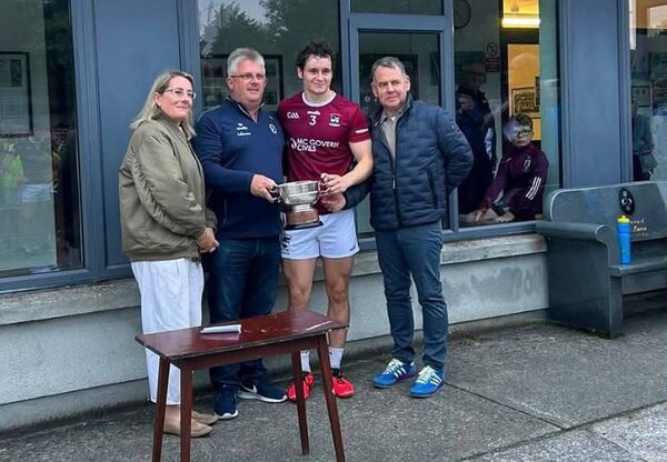 Boyle captain Luke Glennon pictured here accepting the O'Rourke Cup, caught the eye as Boyle defeated Clann na nGael. Boyle captain Luke Glennon pictured here accepting the O'Rourke Cup, caught the eye as Boyle defeated Clann na nGael.