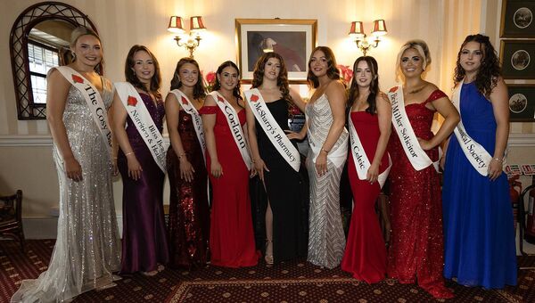 Rose of Castlerea contestants 2026 l to r: India Sharkey, Claire Buckley, Eva McDonagh, Adrianna Kelly, Rihanna Donlon, Dervla Cryan, Eilidh Muir, Latisha McCrudden, and Ava Croghan. Rose of Castlerea contestants 2026 l to r: India Sharkey, Claire Buckley, Eva McDonagh, Adrianna Kelly, Rihanna Donlon, Dervla Cryan, Eilidh Muir, Latisha McCrudden, and Ava Croghan.