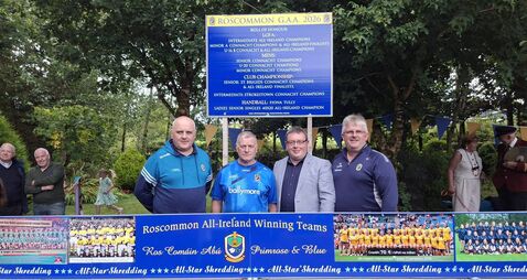 WATCH: Roscommon GAA Wall of Fame unveiled WATCH: Roscommon GAA Wall of Fame unveiled
