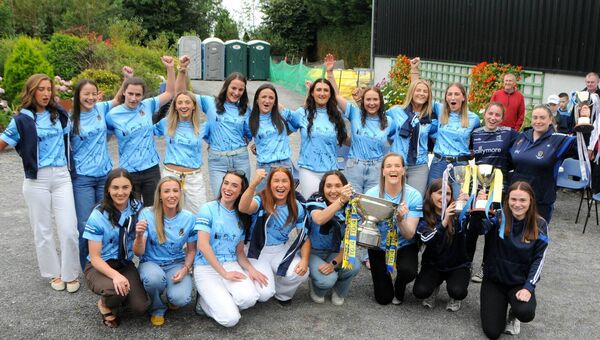 Members of the All-Ireland winning Roscommon Lgfa teams at the Fairymount Memorial Garden where Roscommon’s All-Ireland-winning teams have been honoured as part of a unique Wall of Fame. Pic: Liam Reynolds