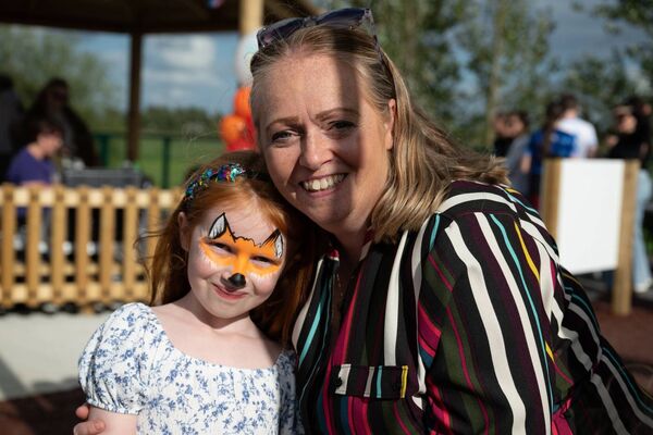 Dearbhla and Lorraine Redmond at the opening of Castleplunkett playground. Pic: Breda Durr