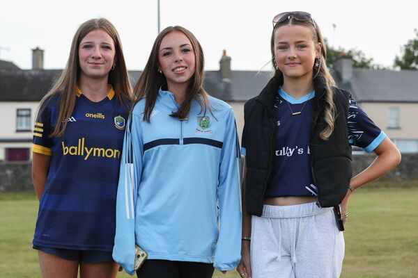 Niamh Callaghan, Naoise Moran and Siena Maleady pictured at a Hodson Bay SF Championship game between Western Gaels and Strokestown in Frenchpark. Pic: Bernie O'Farrell
