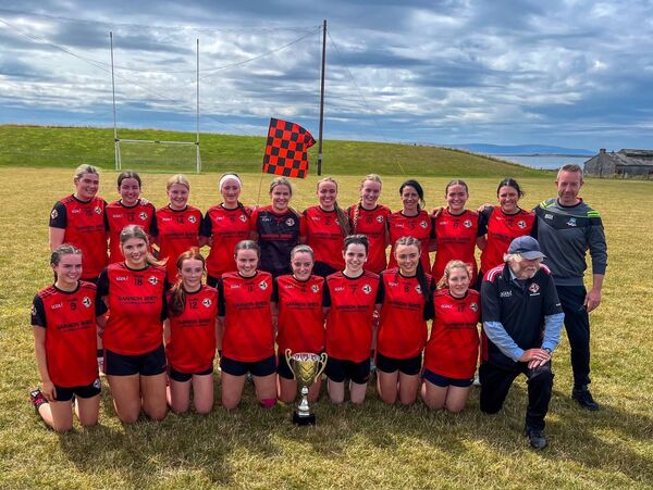 The Glinsk junior girls league winners. Back row l to r: Shannon Laheen, Nicole Mulhearn, Ali O'Toole, Caoimhe Keane, Aoife Keane, Aisling Keane, Taylor Neary, Lorraine Curley, Nicole Griffin, Laura Scanlon, and John Feeney (manager). Front row l to t: Emma Griffin, Roisin Brennan, Beth O'Mahoney, Eimear Keane, Sarah Jane Trayers, Emily Trayers, Nichola Mulligan, Rita Connelly, and Larry Cunningham (manager). The Glinsk junior girls league winners. Back row l to r: Shannon Laheen, Nicole Mulhearn, Ali O'Toole, Caoimhe Keane, Aoife Keane, Aisling Keane, Taylor Neary, Lorraine Curley, Nicole Griffin, Laura Scanlon, and John Feeney (manager). Front row l to t: Emma Griffin, Roisin Brennan, Beth O'Mahoney, Eimear Keane, Sarah Jane Trayers, Emily Trayers, Nichola Mulligan, Rita Connelly, and Larry Cunningham (manager).