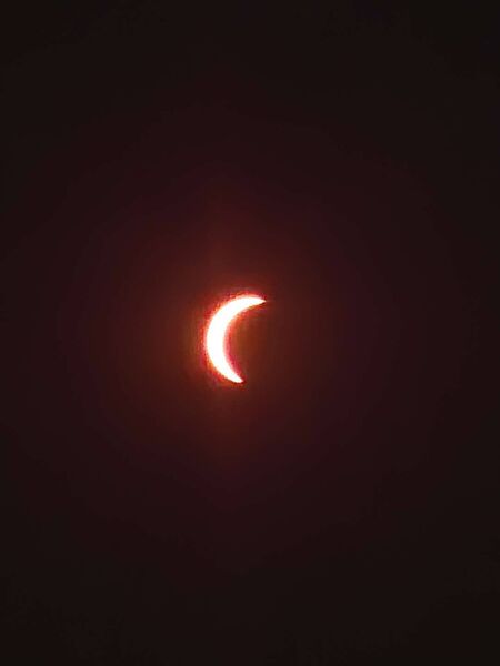 Ruth Scutt and her husband David travelled from Roscommon to Valencia to experience the Solar Eclipse. Ruth Scutt and her husband David travelled from Roscommon to Valencia to experience the Solar Eclipse.