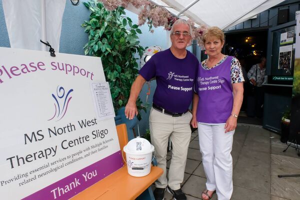 Seamus and Mary Sweeney at a community fundraiser in aid of the MS North West Therapy Centre in Sligo at the Leitrim Inn. Seamus and Mary Sweeney at a community fundraiser in aid of the MS North West Therapy Centre in Sligo at the Leitrim Inn.